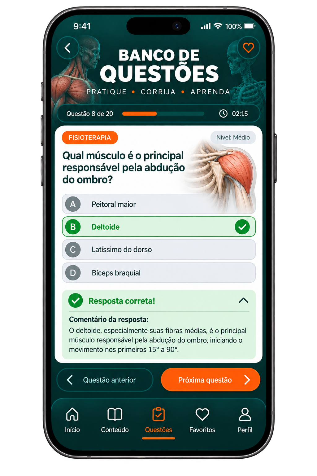 Mockup do Guia Visual de Goniometria para Fisioterapia