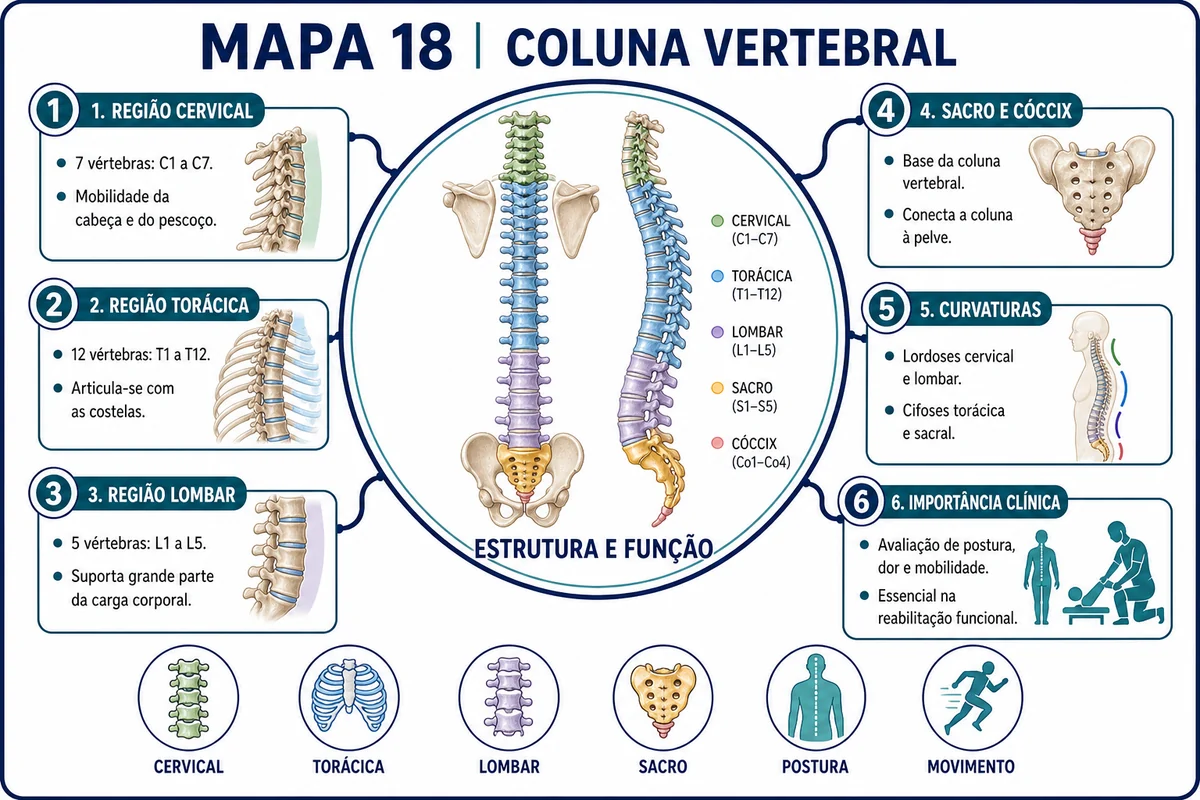 Mapa mental da Coluna Vertebral